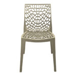 Καρέκλα στοιβαζόμενη Hush pakoworld pp σε cappuccino απόχρωση 41x53x80.5εκ - Image 5