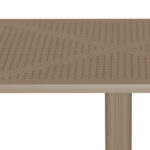 Τραπέζι Groovy pakoworld διατρητο pp cappuccino 80x80x74εκ - Image 2