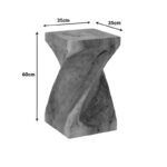 Σκαμπό Cruz pakoworld suar ξύλο σε φυσική απόχρωση 35x35x60εκ - Image 4