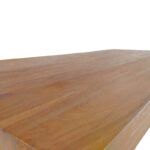 Τραπέζι Wooly pakoworld teak ξύλο σε φυσική απόχρωση 220x90x75εκ - Image 5
