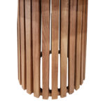 Τραπέζι Kenda I pakoworld mindi ξύλο σε φυσική απόχρωση Φ150x75εκ - Image 4