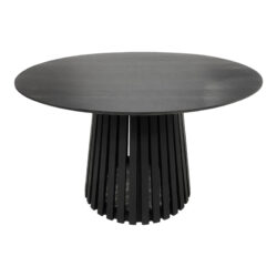 Τραπέζι Kenda I pakoworld mindi ξύλο μαύρο Φ120x75εκ