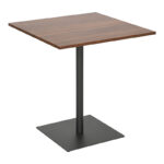 Τραπέζι Nerobian pakoworld mdf σε καρυδί απόχρωση 70x70x75εκ - Image 4