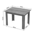 Τραπέζι Manka pakoworld σε sonoma απόχρωση 110x80x77εκ - Image 5