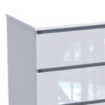 Συρταριέρα Dicama pakoworld mdf σε λευκη glossy απόχρωση 90x47x101εκ - Image 2