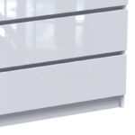 Συρταριέρα Dicama pakoworld mdf σε λευκη glossy απόχρωση 90x47x101εκ - Image 3