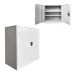Μεταλλικό ντουλάπι Armon pakoworld ανοιχτό γκρι 90x45x90εκ