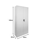 Μεταλλική ντουλάπα Ugren pakoworld ανοιχτό γκρι 90x40x180εκ - Image 5