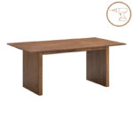 Τραπεζαρία Eleganza-Raudi pakoworld σετ 7τεμ mdf σε καρυδί-εκρού απόχρωση 180x99x75.8εκ - Image 4
