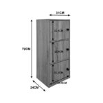 Ντουλάπα-στήλη Wirdia pakoworld sonoma 30.5x24x71.5εκ - Image 4