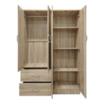 Ντουλάπα εξάφυλλη Athos pakoworld Sonoma 200.5x42x180εκ - Image 3