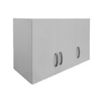 Ντουλάπα πεντάφυλλη με πατάρι Athos pakoworld λευκή 170x42x240εκ - Image 6