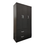 Ντουλάπα πεντάφυλλη με πατάρι Athos I pakoworld wenge 170x42x240εκ - Image 2