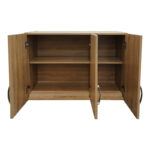Ντουλάπα πεντάφυλλη με πατάρι Athos pakoworld sonoma 170x42x240εκ - Image 7