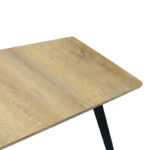 Τραπέζι Squaro pakoworld sonoma mdf με μαύρα μεταλλικά πόδια 120x70x75εκ - Image 4