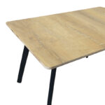 Τραπέζι Squaro pakoworld sonoma mdf με μαύρα μεταλλικά πόδια 120x70x75εκ - Image 5