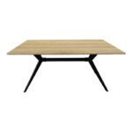 Τραπέζι Ezali pakoworld sonoma mdf με μαύρα μεταλλικά πόδια 160x90x75εκ - Image 3