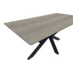 Τραπέζι Bethan pakoworld sonoma με γκρι mdf και μαύρο μέταλλο 160x80x75εκ - Image 3