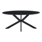 Τραπέζι Makrey pakoworld μαύρο mdf- μεταλλικά πόδια 160x90x75εκ - Image 2