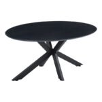 Τραπέζι Makrey pakoworld μαύρο mdf- μεταλλικά πόδια 160x90x75εκ