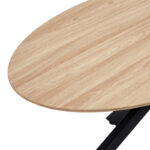 Τραπέζι Makrey pakoworld sonoma mdf- μαύρα μεταλλικά πόδια 180x90x75εκ - Image 3