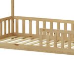 Παιδικό κρεβάτι Bambie με κιγκλίδωμα τ. Montessori pakoworld ξύλο πεύκου σε φυσική απόχρωση 90x190εκ - Image 7