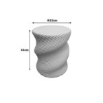 Βοηθητικό τραπέζι Rinda pakoworld MGO κρεμ Φ33x40εκ - Image 3