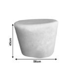 Βοηθητικό τραπέζι Fedris pakoworld mdf λευκό Φ56x45εκ - Image 3