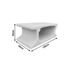 Τραπέζι σαλονιού Nafel pakoworld mdf λευκό 120x60x45εκ - Image 5
