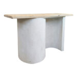 Κονσόλα Jeckie pakoworld ξύλο ελάτου-mdf oak-λευκό 120x38x80εκ - Image 2