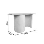 Κονσόλα Jeckie pakoworld ξύλο ελάτου-mdf oak-λευκό 120x38x80εκ - Image 5
