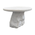 Βοηθητικό τραπέζι Zinol pakoworld mdf-polyresin λευκό Φ58x41εκ - Image 3