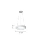 InLight Κρεμαστό φωτιστικό LED 36W 3CCT από λευκό ακρυλικό D:60cm (42023-A-White) - Image 2