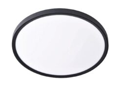 Inlight Πλαφονιέρα οροφής LED 60W 3CCT (by switch on base) σε μαύρη απόχρωση D:75x2