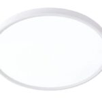 Inlight Πλαφονιέρα οροφής LED 60W 3CCT (by switch on base) σε λευκή απόχρωση D:75x2