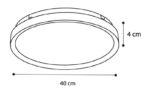 Inlight Πλαφονιέρα οροφής LED 28W 3CCT από μαύρο μέταλλο και ακρυλικό D:40x5cm (42044-C-Black) - Image 2