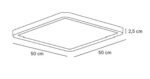 InLight Πλαφονιέρα οροφής LED 40W 3CCT (by switch on base) από ασημί μέταλλο  D:50cm (42045-Silver) - Image 2