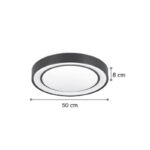 InLight Φωτιστικό Οροφής LED Μαύρο 36W – Πλαφονιέρα 3CCT Starry Effect (42179-A) - Image 3