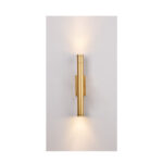 Inlight Επιτοίχιο φωτιστικό LED 2*5W 3000K σε χρυσαφί απόχρωση απο αλουμίνιο D:30x6cm (43061-Golden) - Image 2