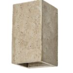 InLight Επιτοίχιο φωτιστικό γκρι από travertine marble 2XG9 D:9 x 16cm (43065)