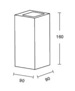 InLight Επιτοίχιο φωτιστικό γκρι από travertine marble 2XG9 D:9 x 16cm (43065) - Image 2
