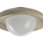 InLight Πλαφονιέρα οροφής γκρι από travertine marble 2XG9 D:25cm (43067)