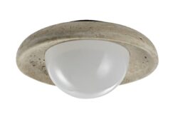 InLight Πλαφονιέρα οροφής γκρι από travertine marble 2XG9 D:25cm (43067)