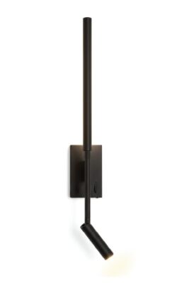 Inlight Επιτοίχιο φωτιστικό LED 3W & 6W 3000K από μαύρο μέταλλο (43079)