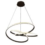 Inlight Κρεμαστό φωτιστικό LED 58W 3CCT (by switch on base) σε μαύρη απόχρωση D:60cm (6092-A-Black)