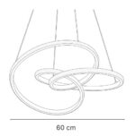Inlight Κρεμαστό φωτιστικό LED 58W 3CCT (by switch on base) σε χρυσή απόχρωση D:60cm (6092-A-Golden) - Image 2