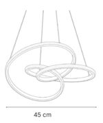 Inlight Κρεμαστό φωτιστικό LED 40W 3CCT (by switch on base) σε χρυσή απόχρωση D:45cm (6092-B-Golden) - Image 2