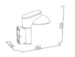 it-Lighting Wabash LED 7W 3CCT Outdoor Wall Lamp Black D:13cm (80208310) - Image 2
