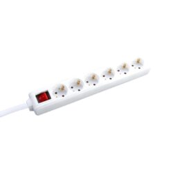 ΠΟΛΥΠΡΙΖΟ 6 ΣΟΥΚΟ ΑΣΦΑΛΕΙΑΣ ΜΕ ΔΙΑΚΟΠΤΗ 16A IP20 ΜΕ ΚΑΛΩΔΙΟ H05VV-F 3X1.5MM2 3m