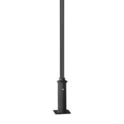 POLE SININ -  ΚΟΛΩΝΑ ΧΑΛΥΒΔΙΝΗ ΓΙΑ ΒΑΣΗ 200x200mm ΠΛΑΚΑ ΕΔΡΑΣΗΣ RAL 7016M Φ76x140x5000mm